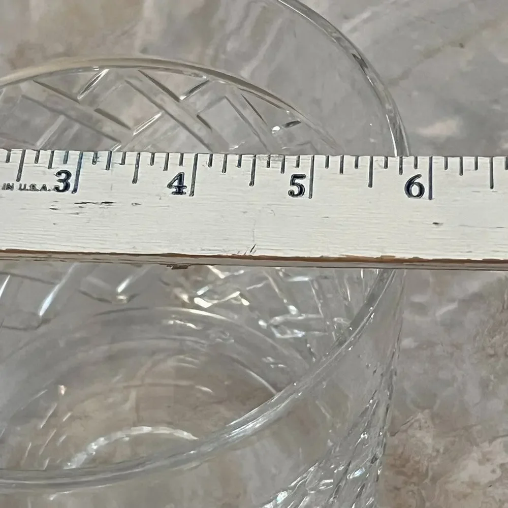 Ralph Lauren Lattice Glass Crystal Ice Bucket Rare Discontinued Signed